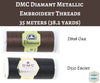 38.2 Yard Spool) DMC Diamant Metallic Embroidery Thread_10 colors