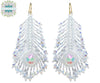 New Kit Color! Iridescent White Peacock Feather Earrings Kit_Full Kits or Beads Only