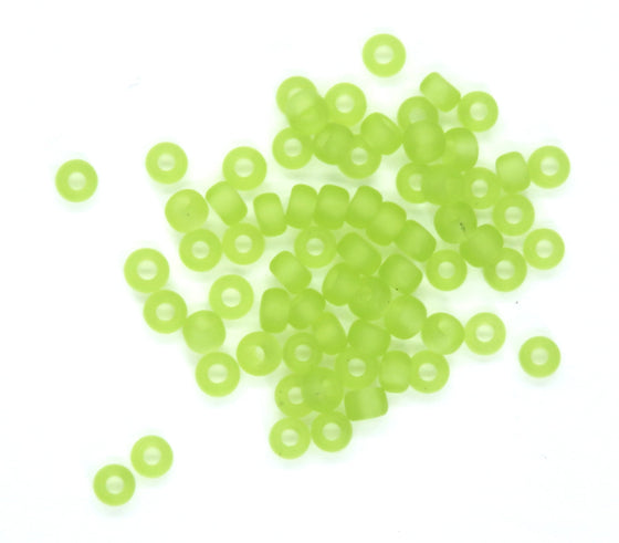 11 grams) 11/0 Miyuki Seed Beads_#143F_Matte Translucent Chartreuse