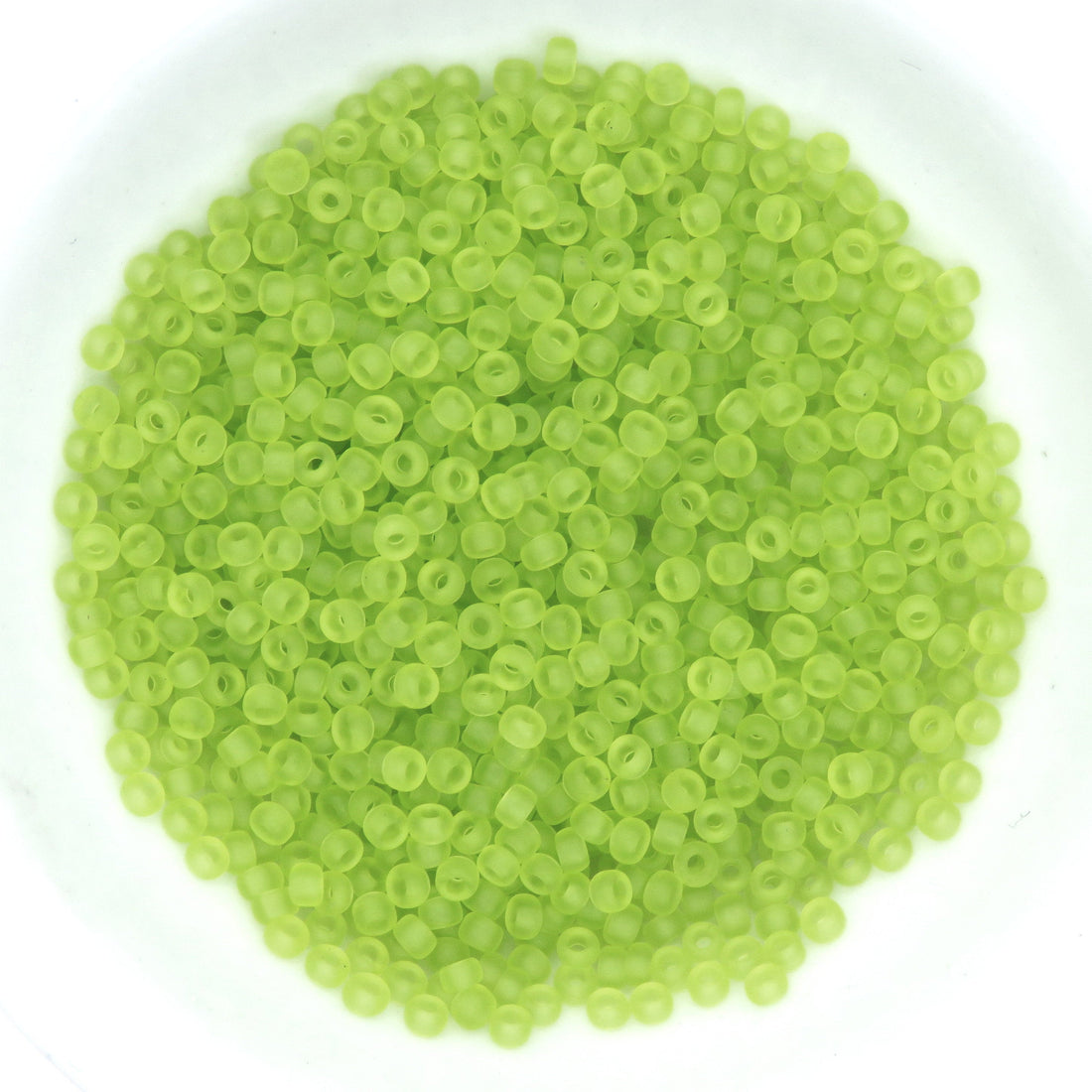  11 grams) 11/0 Miyuki Seed Beads_#143F_Matte Translucent Chartreuse