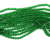 50 beads) 4mm Czech Firepolish Faceted Round Beads_Emerald Green