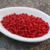 10 grams) 8/0 Japanese Seed Beads_Miyuki #408_Opaque Red