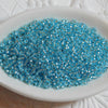 9 grams) 15/0 Blue Seed Beads_Miyuki #18F_Silver Lined Semi Frost Aqua