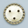 2 pcs_ 30mm Surround Settings for 24mm Cabs Preciosa Crystal Rhinestone Rondelle Shrag Setting_Silver Plate_Gold Plate