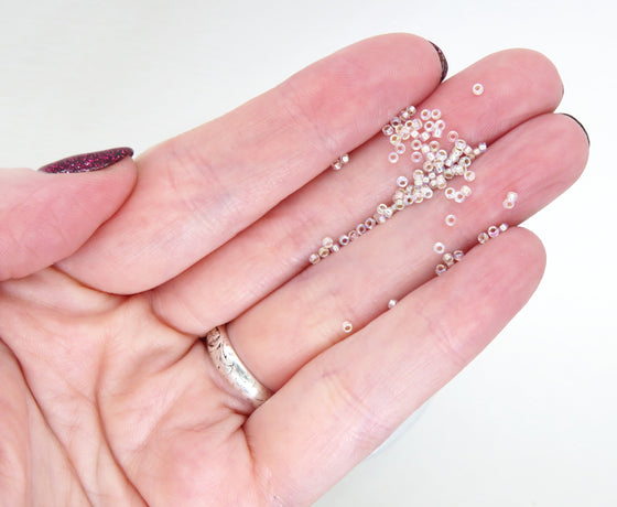 9 grams) 15/0 Miyuki Seed Beads_Silver Lined Crystal AB_Color #1001