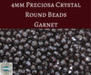 50 beads) 4mm Preciosa Crystal Round Beads_Garnet