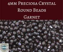  50 beads) 4mm Preciosa Crystal Round Beads_Garnet