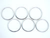 6 pieces_25x2mm Silver Pewter Connector Rings