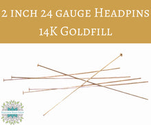  6 pcs) 14K Goldfill Headpins_2 inch 24 gauge_Gold-filled_Precious Metal