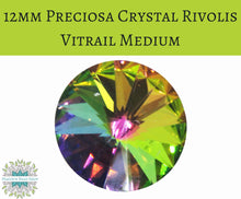  2 pcs) 12mm Preciosa Crystal Rivolis_Vitrail Medium