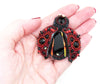 KIT_Glittering Firefly Brooch/Pendant_Ladybug Colorway