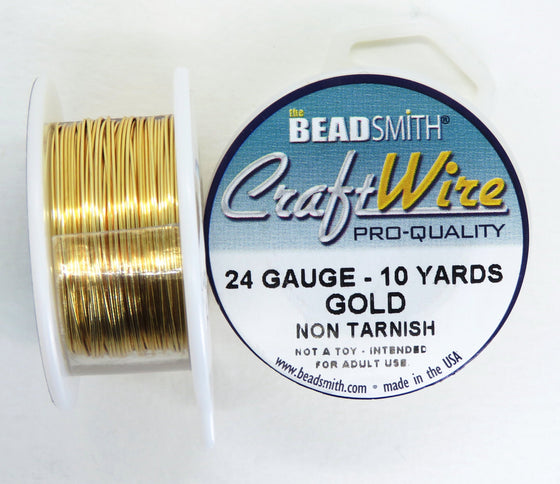 10 yard spool) 24 gauge Non Tarnish Gold Plate Wire_Dead Soft_Wirework_Jewelry Design