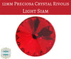 2 pieces) 12mm Preciosa Crystal Rivolis_Light Siam
