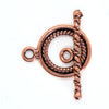 1 set) 15mm Antiqued Copper Toggle Clasp_Rope detail