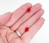 4 beads) 6x10mm Preciosa Crystal Drop Bead Pendants_Light Siam Red