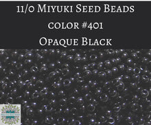  11 grams_11/0 Miyuki Seed Beads_color #401_Opaque Black