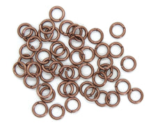  50 pieces) 6mm 18 gauge Open Jumprings_Antiqued Copper