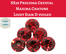  6) SS39 Preciosa Crystal Maxima Chatons_ Light Siam D-Foiled_8mm