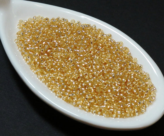 9 grams) 15/0 Miyuki Seed Beads #3_Silver Lined Gold