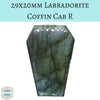 1 cab) 29x20mm Labradorite Coffin Cabochon