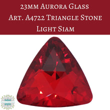  1 pc) 23mm Aurora Crystal Glass Triangle Stone Light Siam